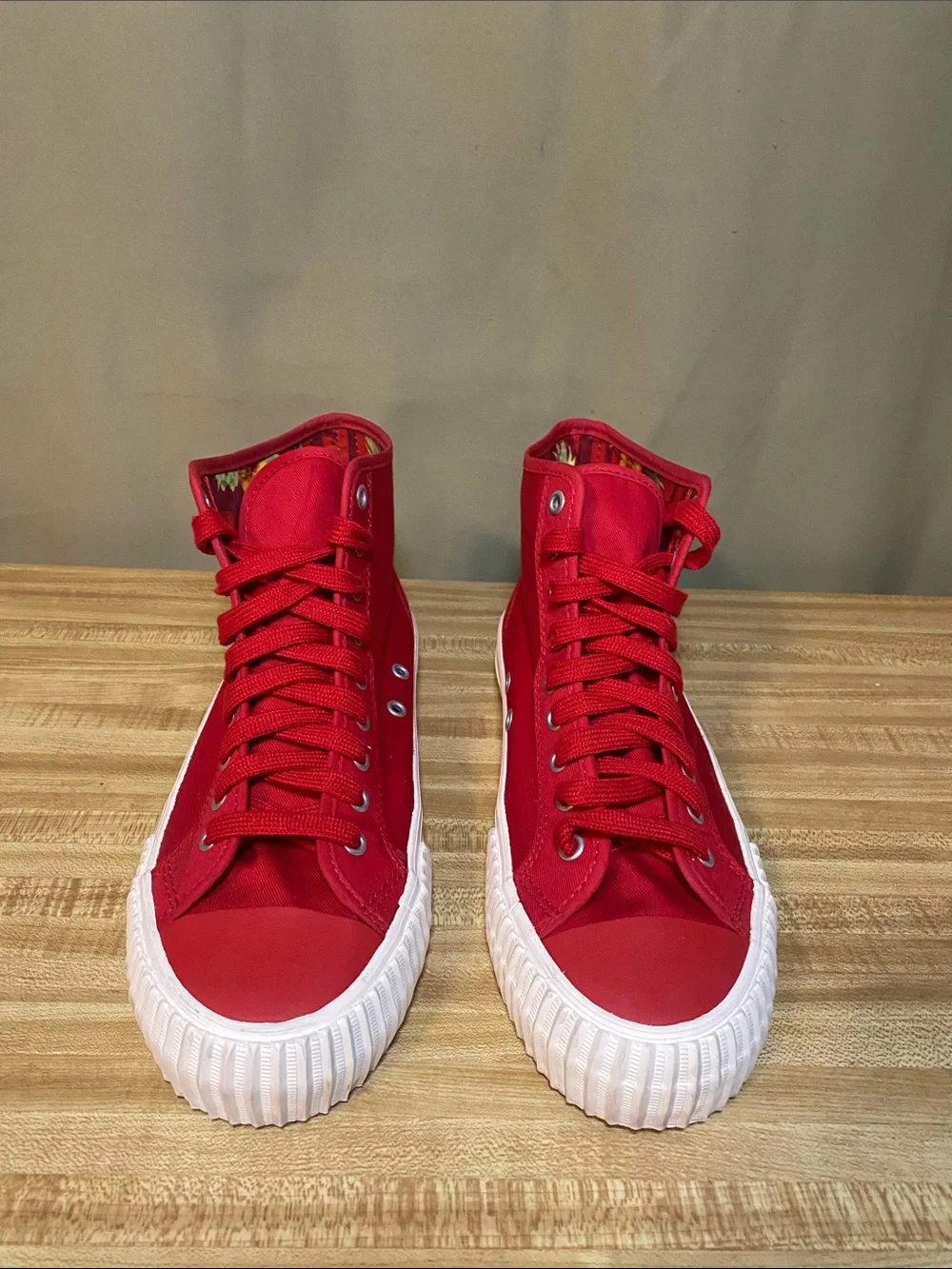 PF Flyers Center High-Top Sneakers in Red White Unisex Shoes Mens 9.5/WO’s 11